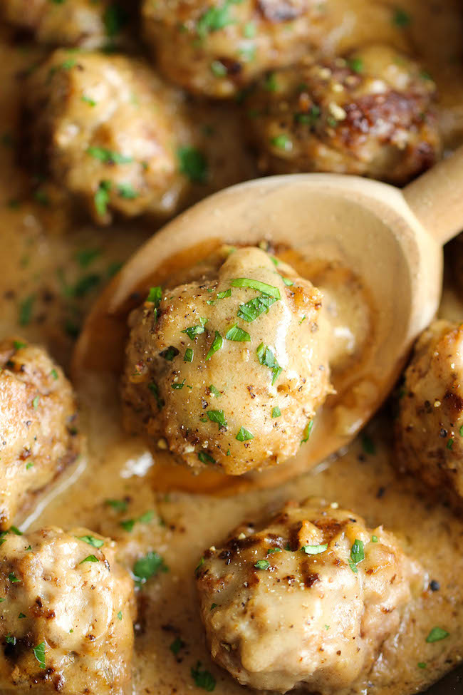 Swedish Meatballs - Nothing beats homemade meatballs smothered in a creamy gravy sauce, and yes, they taste so much better than the IKEA version!