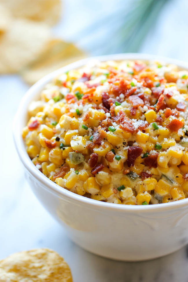 Crock Pot Hot Bacon and Corn Dip - Beyer Eats and Drinks