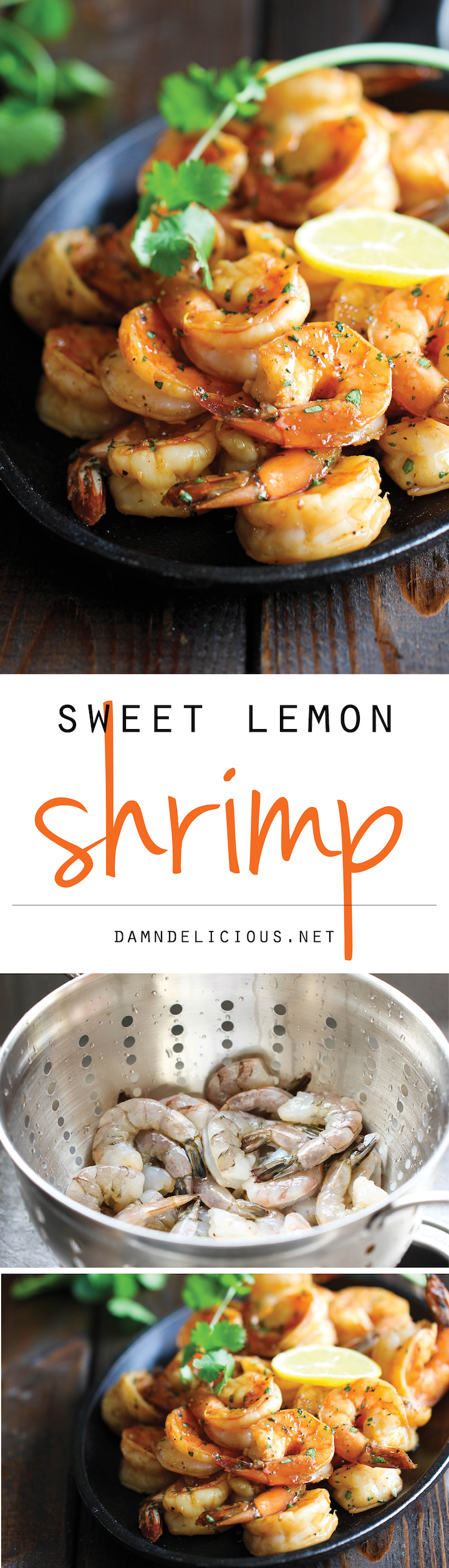 Sweet Lemon Shrimp - The easiest, most simple and flavorful shrimp marinated in a sweet and tangy lemon sauce that everyone will love!