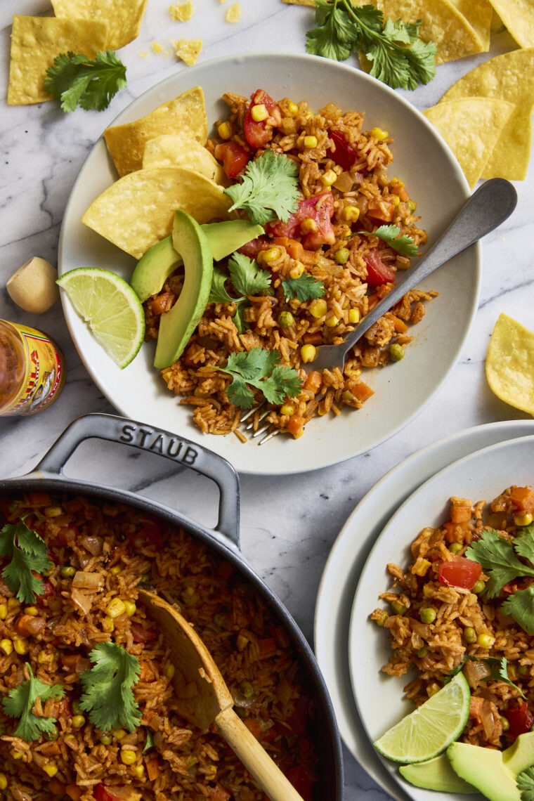 Mexican Rice - Restaurant-style Mexican rice made right at home! The best side dish for tacos, burritos, enchiladas + so much more. So good!