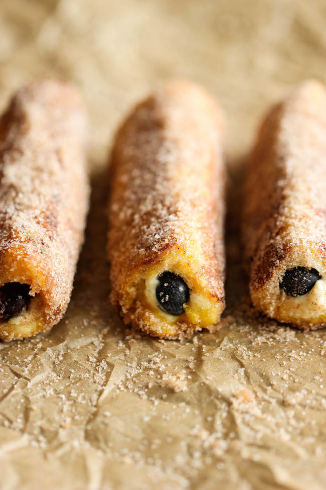 Blueberry French Toast Roll Ups