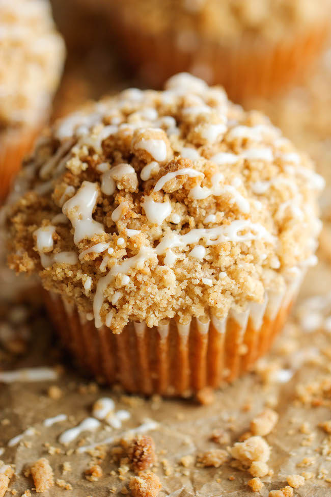 Coffee Cake Muffins - The classic coffee cake is transformed into a convenient muffin, loaded with a mile-high crumb topping!