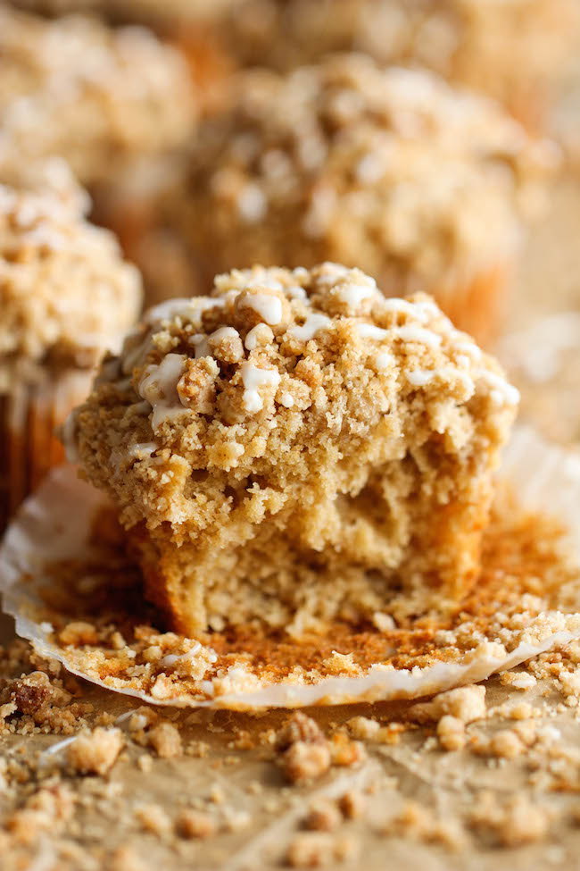 Coffee Cake Muffins - The classic coffee cake is transformed into a convenient muffin, loaded with a mile-high crumb topping!