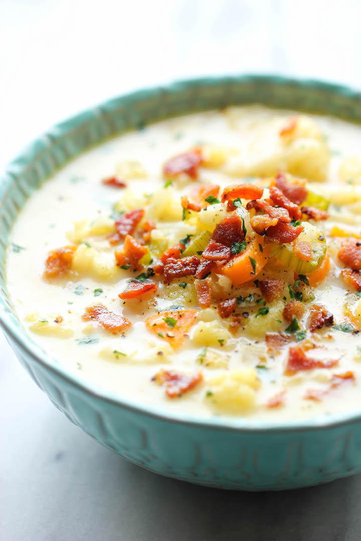 Cauliflower Chowder - A creamy, low carb, hearty and wonderfully cozy soup for those chilly nights!