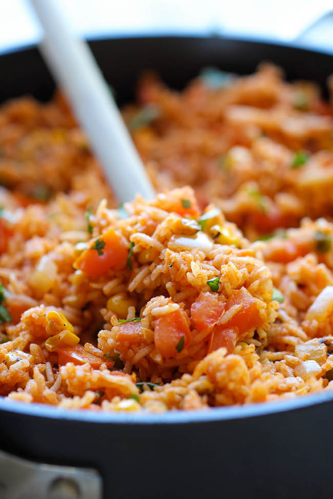 Mexican Rice - Restaurant-style Mexican rice can easily be made right at home, and it tastes a million times better too!