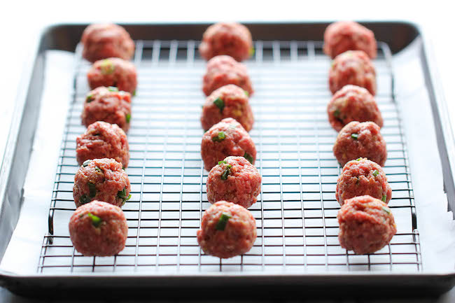 Teriyaki Meatballs - Juicy, tender meatballs tossed in a super easy, homemade sweet teriyaki sauce!