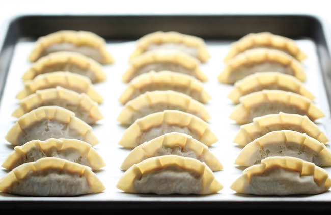 Potstickers - Homemade potstickers are easier to make than you think, and they taste 10000x better than the store-bought ones!