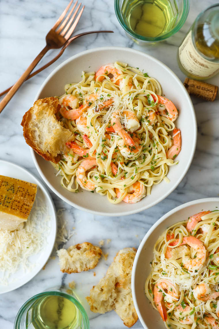 Shrimp Scampi - You won't believe how easy this comes together in just 15 minutes - perfect for those busy weeknights!