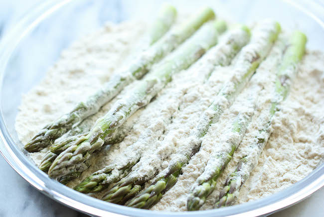 Baked Asparagus Fries - A healthy alternative to french fries baked to crisp perfection right in the oven!