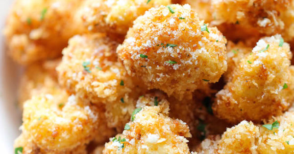 Parmesan Cauliflower Bites Damn Delicious