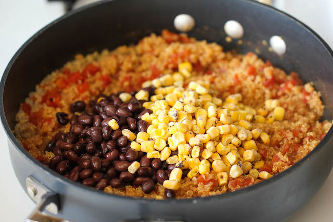 Quinoa Black Bean Tacos - Quick, easy, healthy and full of flavor - even meat eaters will love this!