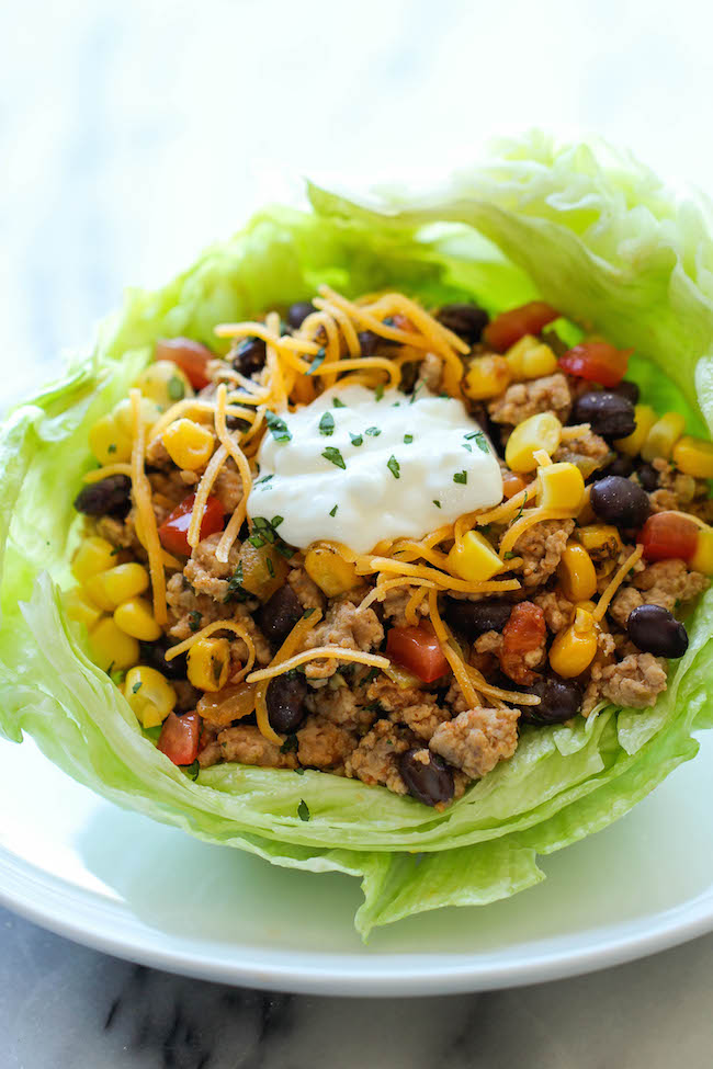 Taco Lettuce Wraps - A wonderfully healthy, low carb alternative to traditional tacos, packed with tons of flavor and protein!