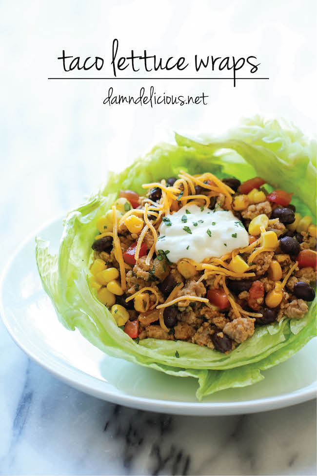 Taco Lettuce Wraps - A wonderfully healthy, low carb alternative to traditional tacos, packed with tons of flavor and protein!