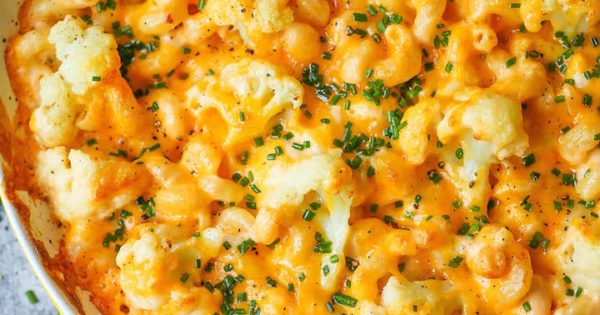 Skinny Cauliflower Mac And Cheese Damn Delicious