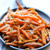 Baked Garlic Sweet Potato Fries