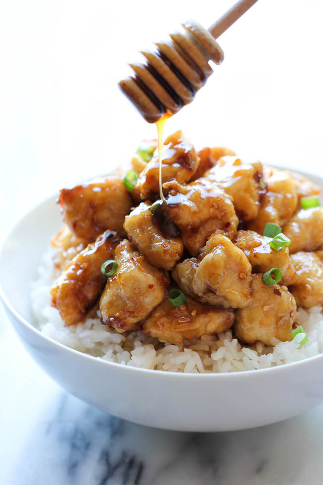 Asian Honey Chicken - A take-out favorite that you can easily make right at home - and the homemade version tastes a million times better!