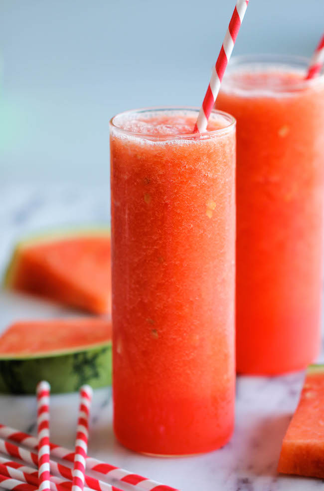 Watermelon Slush - You won't believe that this comes together in just 5 minutes with only 3 ingredients. How easy is that?!