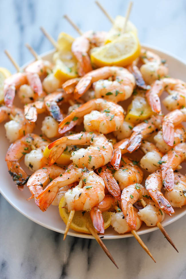 Shrimp kabob in outlet oven