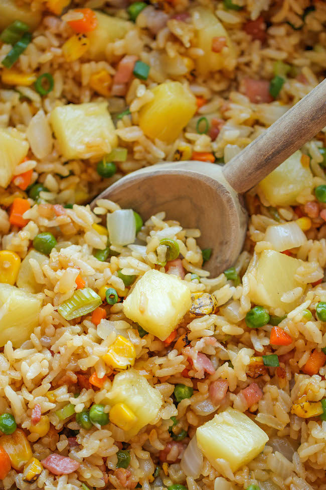 Pineapple Fried Rice - A quick and easy weeknight meal that's so much cheaper, tastier and healthier than take-out!