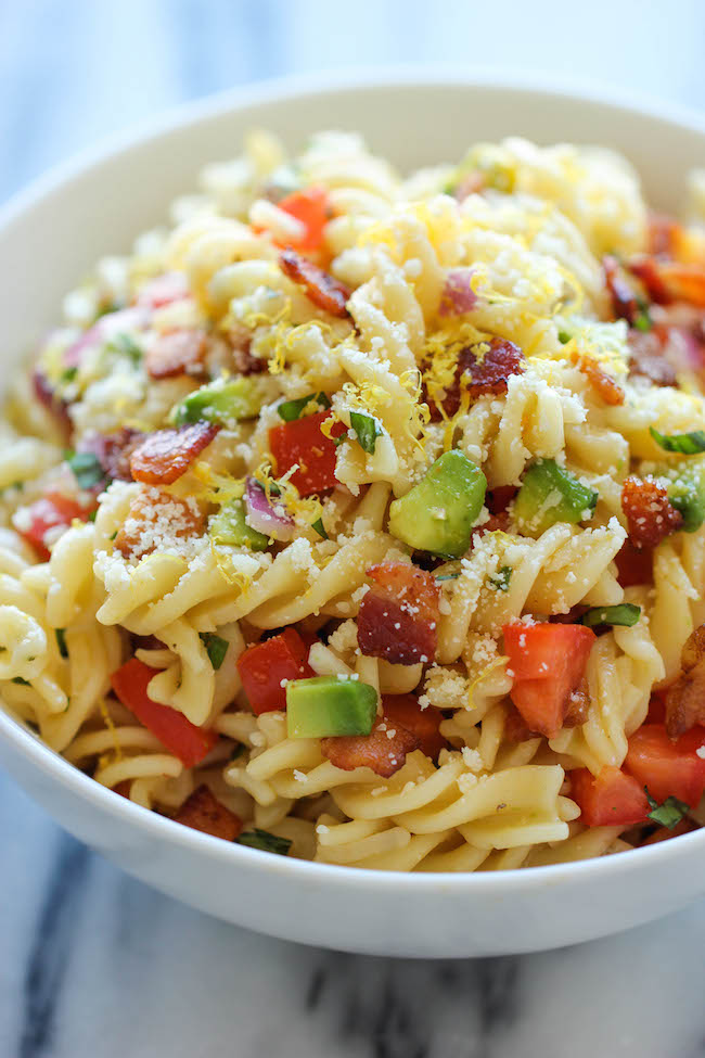 Bacon Avocado Pasta - An easy 20 minute pasta dish loaded with fresh avocado, crisp bacon and Parmesan goodness!