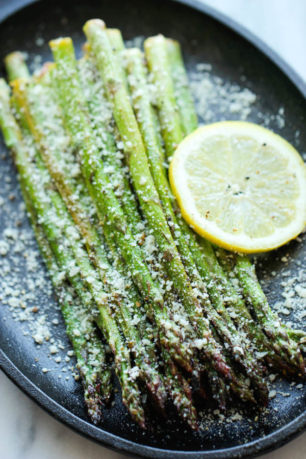 Lemon Parmesan Asparagus Damn Delicious