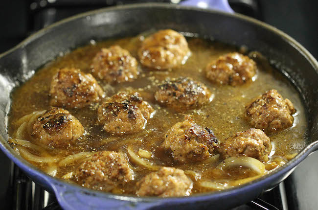 Salisbury Steak Meatballs - Easy, simple and so comforting. It's so good, the family will be begging for seconds and thirds!