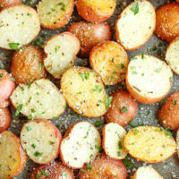 Roasted Garlic Parmesan Baby Potatoes - Ahead of Thyme