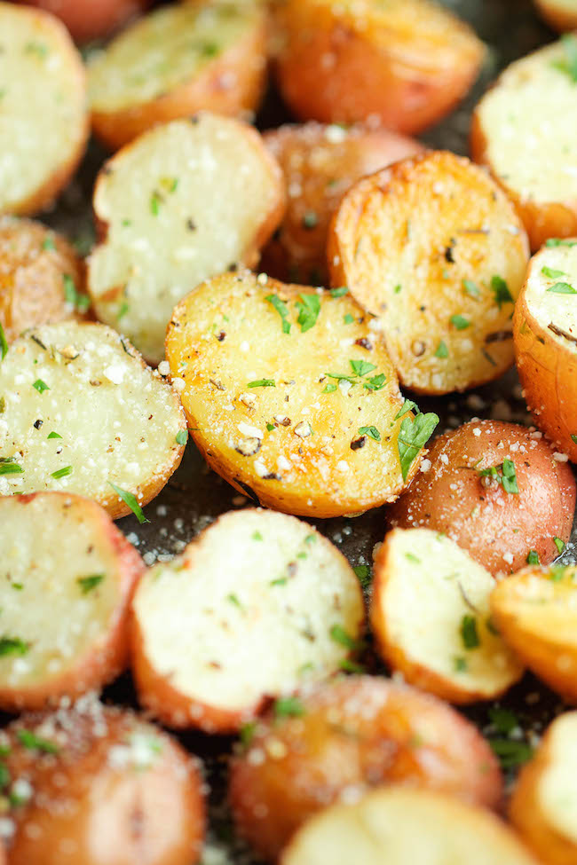 Parmesan Roasted Baby Potatoes - Confessions of a Fit Foodie