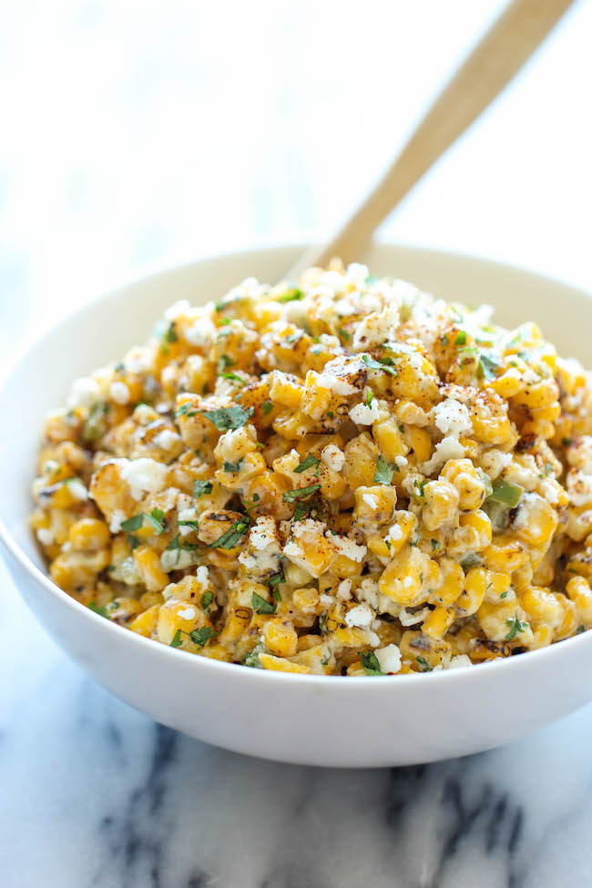 Mexican Corn Dip - The traditional Mexican street corn is turned into the best dip ever. It's so good, you won't even need the chips here!