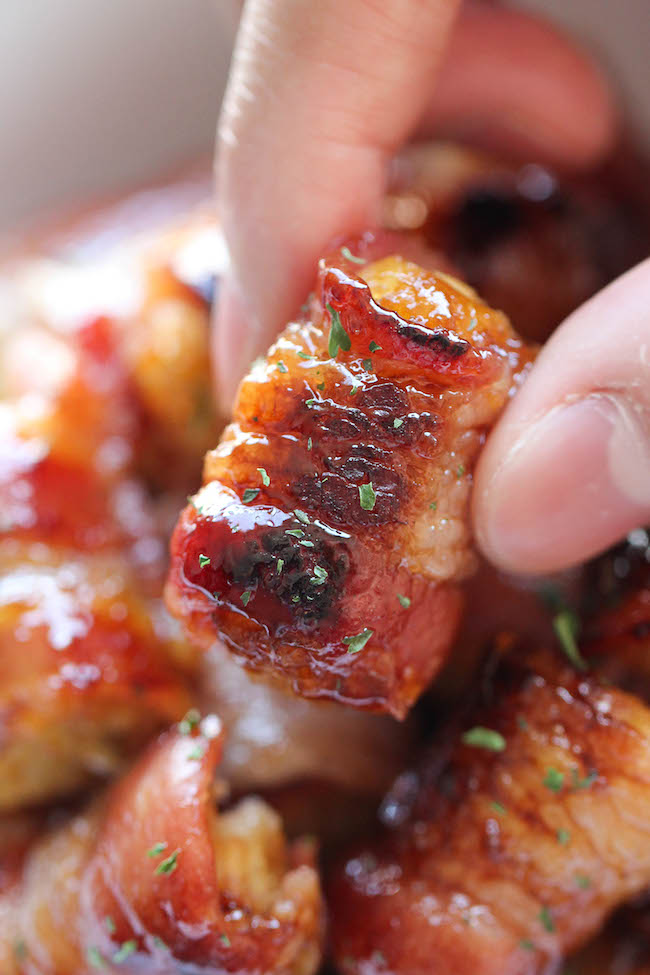 Bacon Wrapped Tater Tot Bombs - The most amazing tater tots ever. It's so good, you'll want to double or triple the recipe!