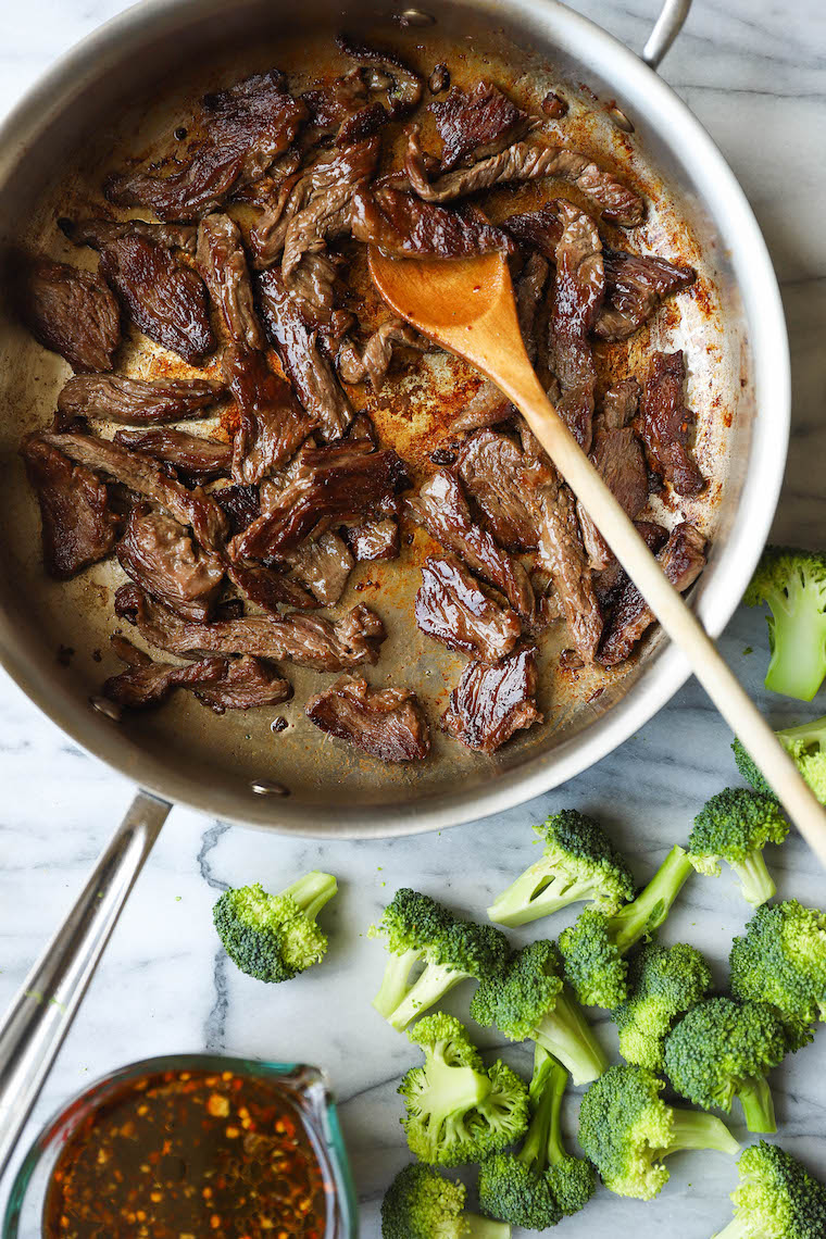 Easy Beef and Broccoli - The BEST beef and broccoli made in 15 min from start to finish. And yes, it's quicker, cheaper and healthier than take-out!