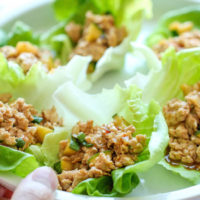 Kung Pao Chicken Lettuce Wraps