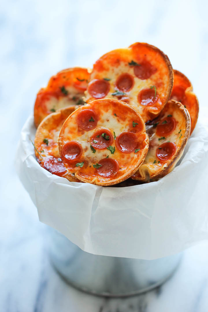 Pepperoni and Veggie Mini Pizzas