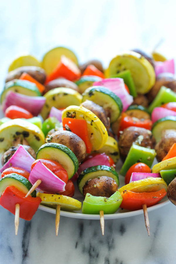Vegetable Kabobs Damn Delicious