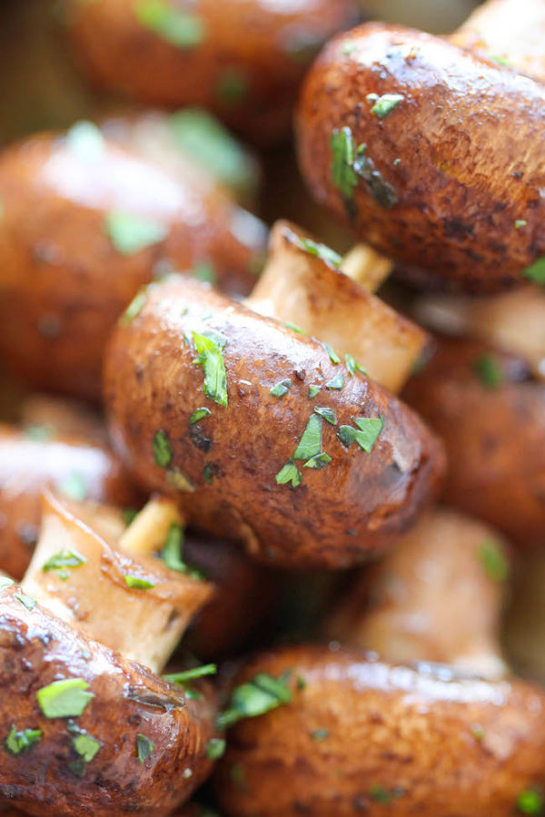 Garlic Mushroom Kabobs Damn Delicious