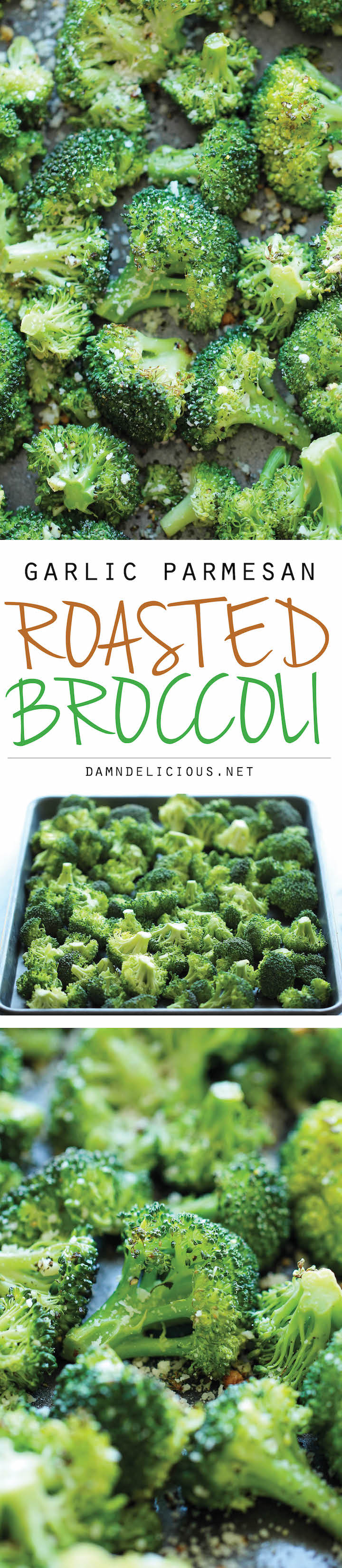 Garlic Parmesan Roasted Broccoli - This comes together so quickly with just 5 min prep. Plus, it's the perfect and easiest side dish to any meal!