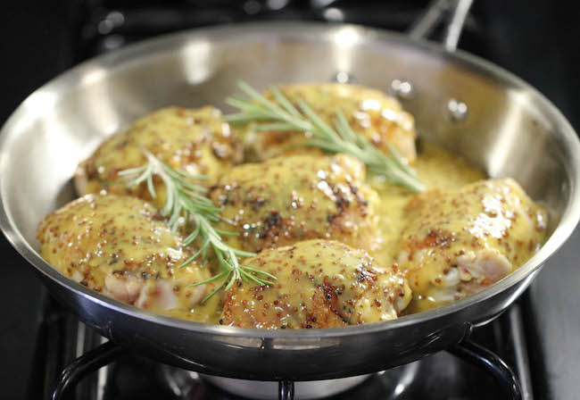 Baked Honey Mustard Chicken - The creamiest honey mustard chicken ever! It's so good, you'll want to eat the honey mustard itself with a spoon!