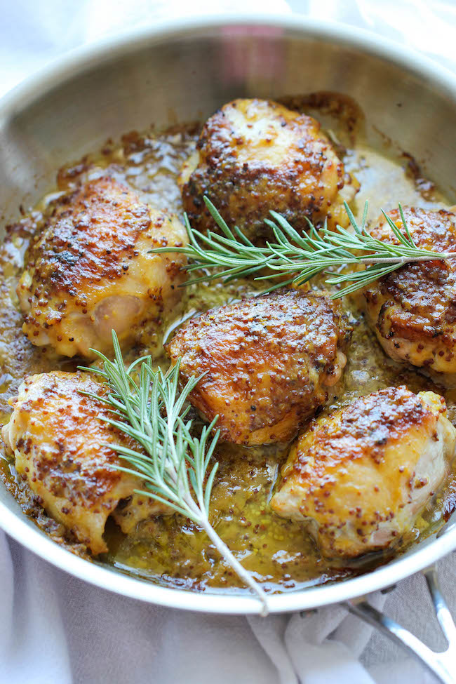 Baked Honey Mustard Chicken - The creamiest honey mustard chicken ever! It's so good, you'll want to eat the honey mustard itself with a spoon!