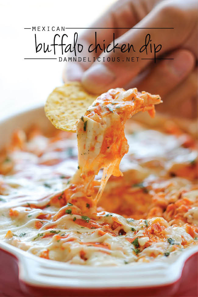 Buffalo Chicken Dip - Buffalo chicken wings turned into the easiest, creamiest, and cheesiest dip ever! Perfect for game day!