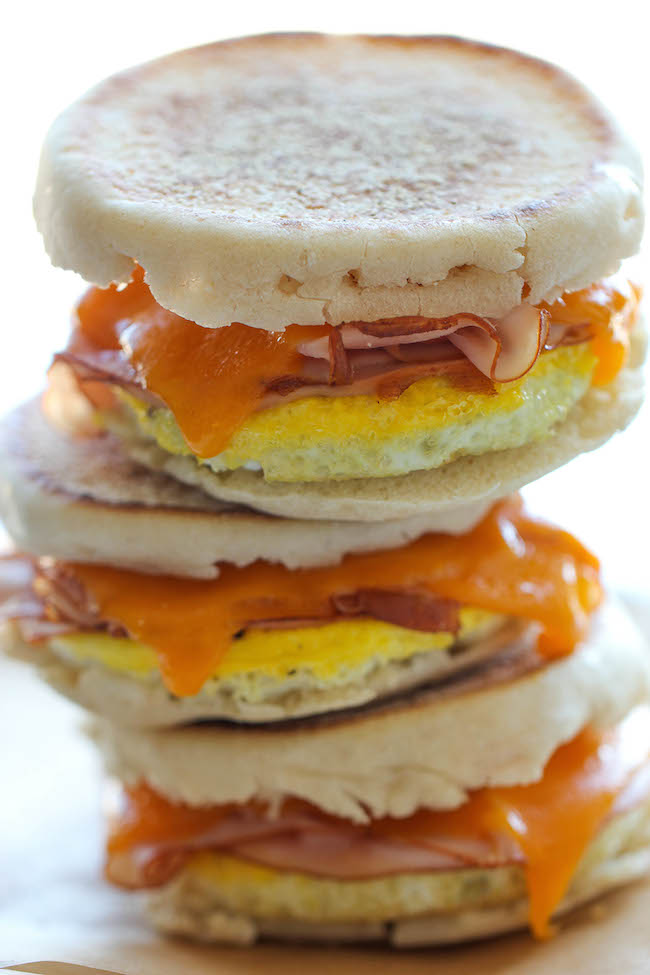 Freezer Breakfast Sandwiches - Easy, make-ahead freezer-friendly sandwiches, perfect for breakfast-on-the-go! Ready in just 2 minutes!