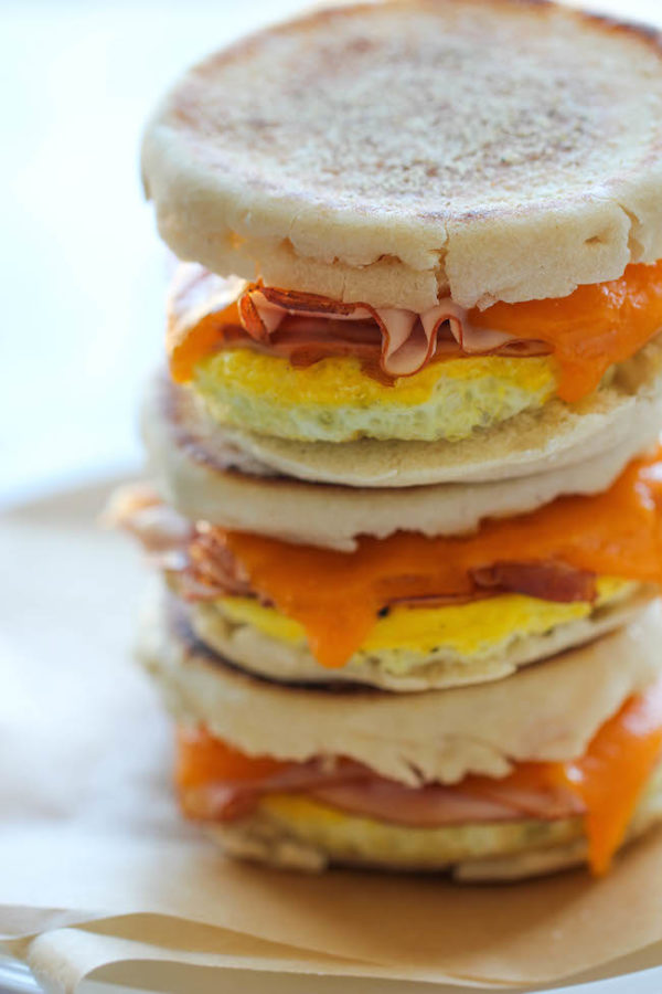 Freezer Breakfast Sandwiches - Damn Delicious