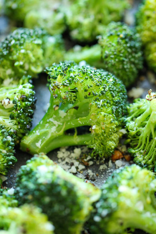 Garlic Parmesan Roasted Broccoli - Damn Delicious