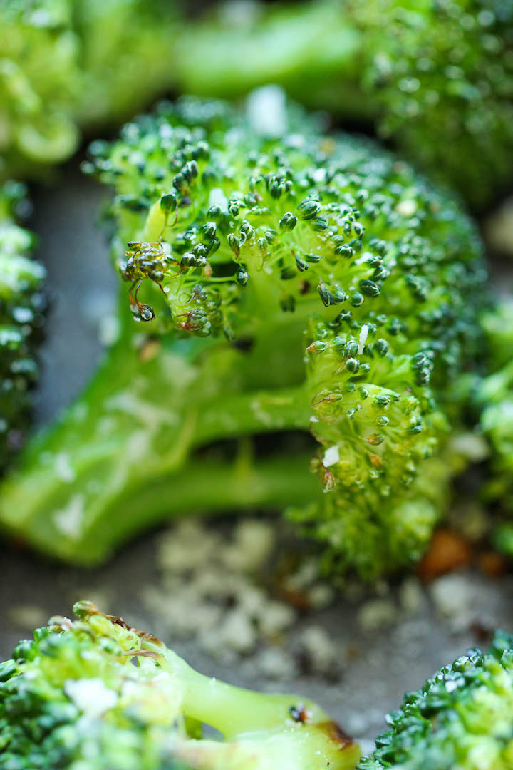 Garlic Parmesan Roasted Broccoli - Damn Delicious