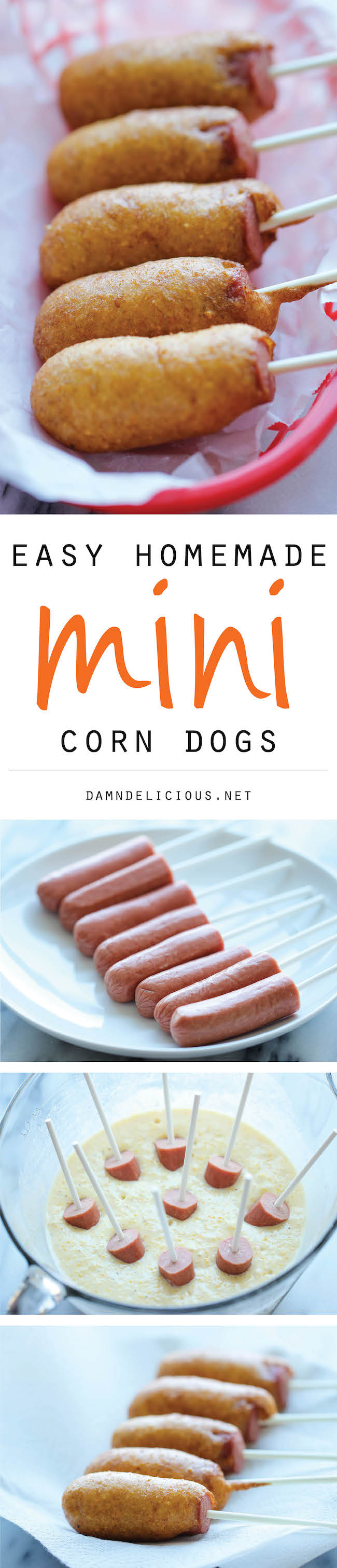 Easy Homemade Mini Corn Dogs Damn Delicious