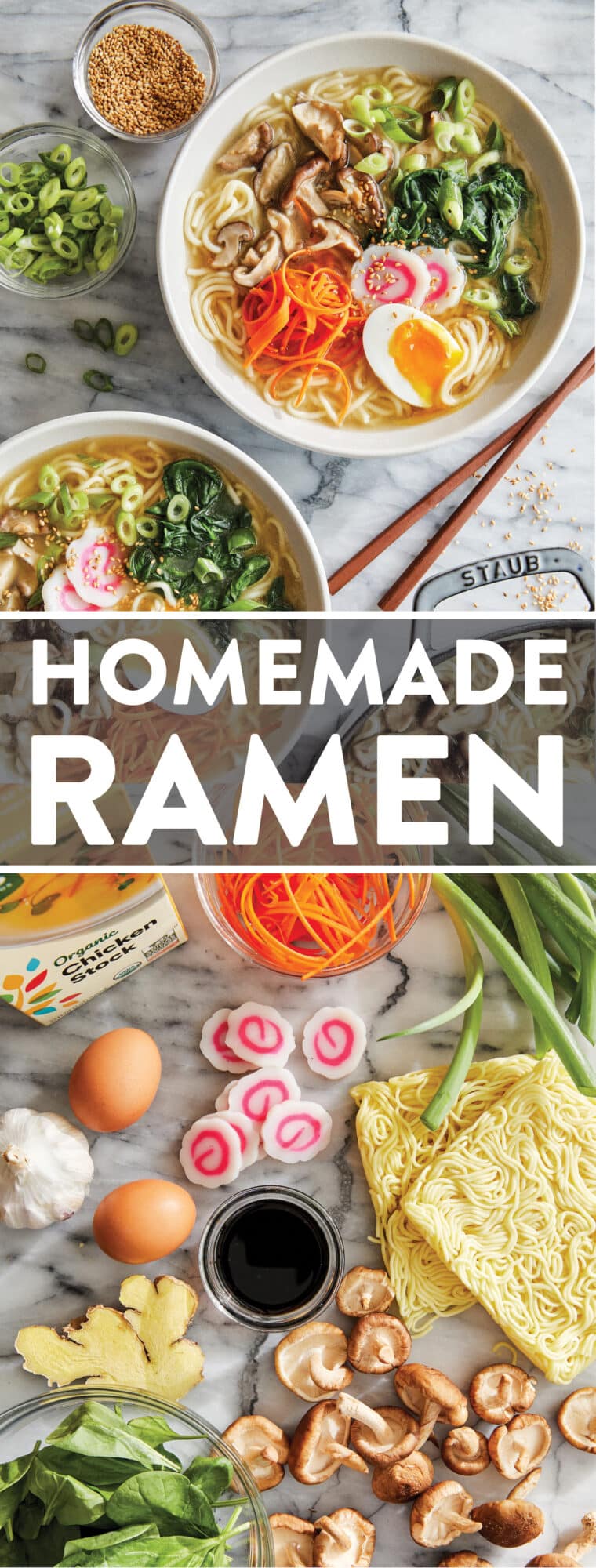 Easy Homemade Ramen - The easiest ramen you will ever make in less than 30 min! So much tastier + healthier than the store-bought version!