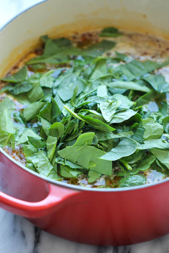 Sausage, Potato and Spinach Soup - Damn Delicious