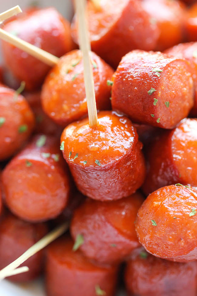 Slow Cooker Cocktail Sausages Damn Delicious