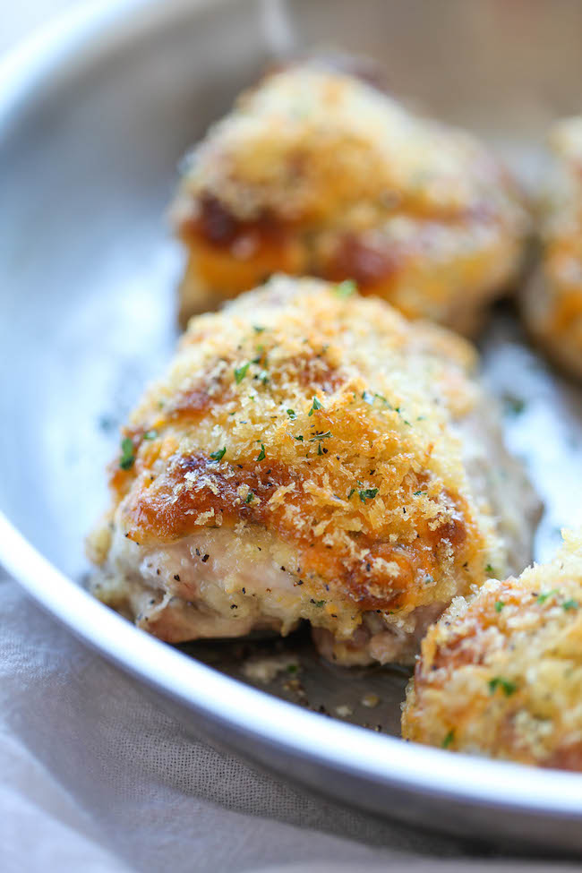 Ranch Cheddar Chicken - The quickest and easiest baked chicken with an amazingly creamy, cheesy Ranch topping!