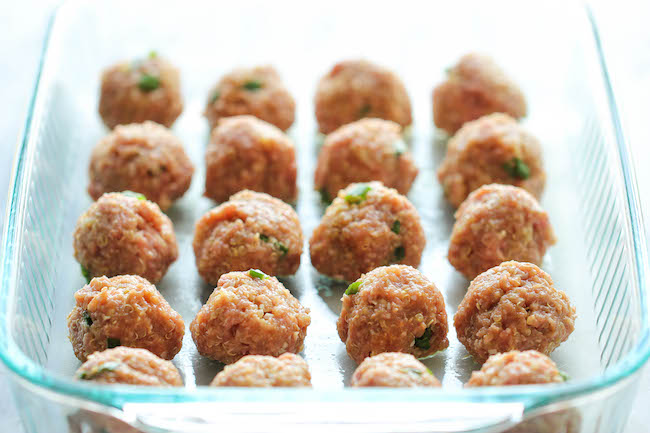 Asian Quinoa Meatballs - Healthy, nutritious and packed with so much flavor. Perfect as an appetizer or a light dinner!
