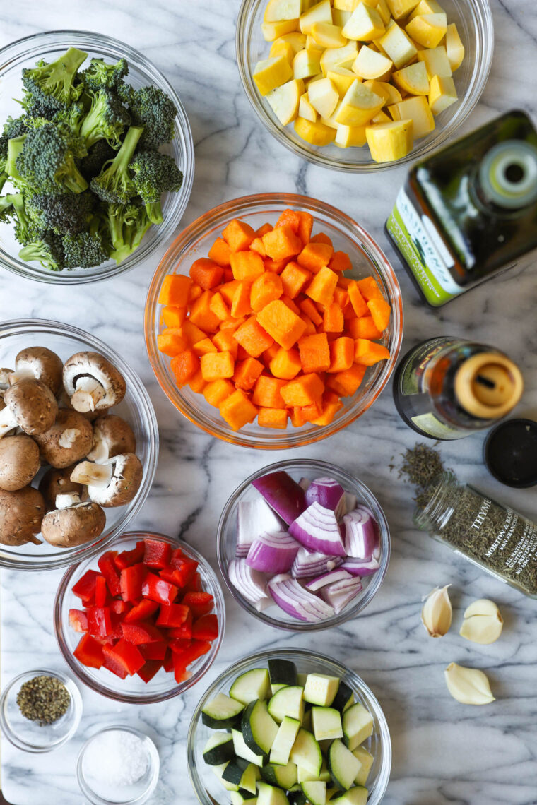 Roasted Vegetables - The easiest, simplest, and BEST way to roast vegetables - perfectly tender and packed with so much flavor!